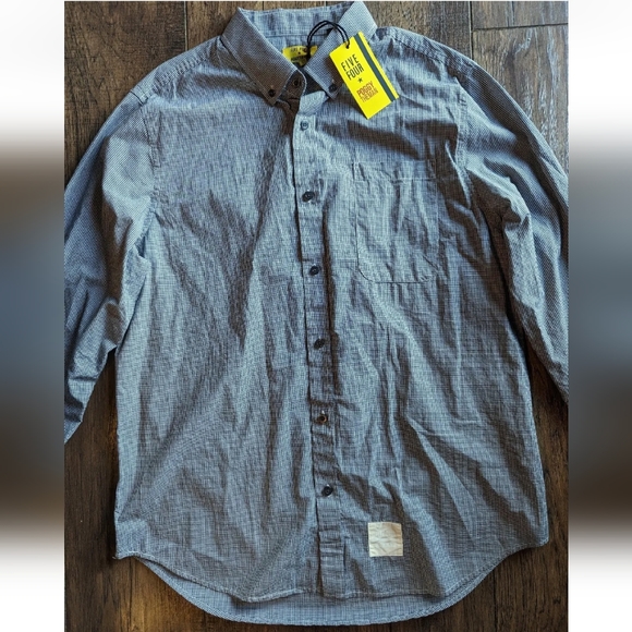 Five Four Poggy The Man Men's Long Sleeve Button Down Shirt Check Print Sz Large - Picture 2 of 16